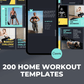 200 Home Workout Templates For Social Media