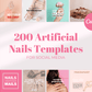 200 Artificial Nails Templates for Social Media